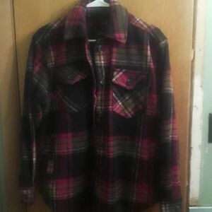 Buffalo David Bitton Multicolor Plaid Wool  Shirt Jacket /Shacket Button front S